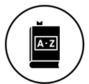 Dictionaries black filled icon