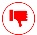 Dislike black filled icon