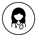 Doctor black filled icon