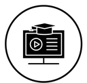 E learning black filled icon