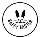 Easter bunny black filled icon