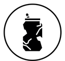 Empty can soda black filled icon