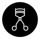 Eyelash curler black filled icon