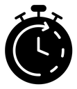 Fasting time black filled icon