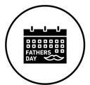 Fathers day calendar black filled icon