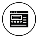 Feedback form black filled icon