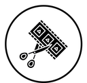 Film editing black filled icon