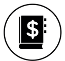 Financial log black filled icon