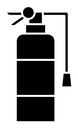 Fire extinguisher black filled icon