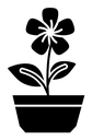 Flowerpot black filled icon