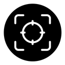 Focusing black filled icon
