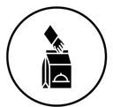 Food home delivery black filled icon