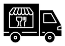 Food truck black filled icon