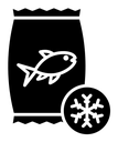 Frozen food black filled icon