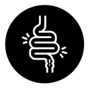 Gut constipation black filled icon