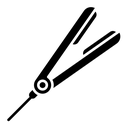 Hair straightener black filled icon