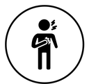Heart attack black filled icon