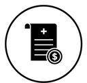 Hospital bill black filled icon