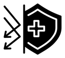 Immune guard black filled icon