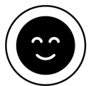 Improves mood and focus black filled icon