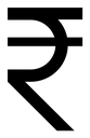 Indian rupee black filled icon