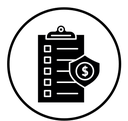 Insurance policy black filled icon