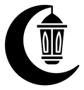 Islamic lantern black filled icon