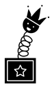 Jack in the box black filled icon