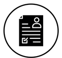 Job candidate black filled icon