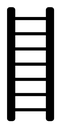 Ladder black filled icon