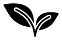 Leafs black filled icon