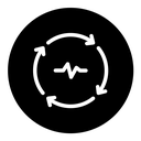 Life cycle black filled icon