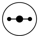 Linear molecular structure black filled icon