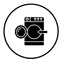 Loading laundry black filled icon
