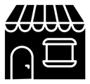 Local store black filled icon