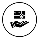 Loyalty program black filled icon