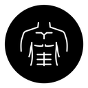 Male torso black filled icon