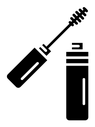 Mascara brush black filled icon