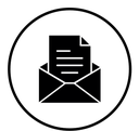Message black filled icon