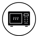 Microwave oven black filled icon