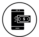 Mobile payment black filled icon