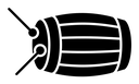 Muslim drum black filled icon