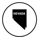 Nevada map black filled icon
