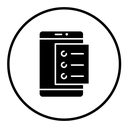 Online test black filled icon
