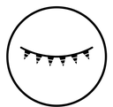 Party flag black filled icon