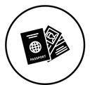 Personal documents black filled icon