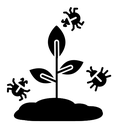 Pest plant black filled icon
