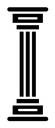 Pillar black filled icon
