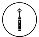 Pointer laser black filled icon