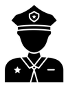 Police black filled icon